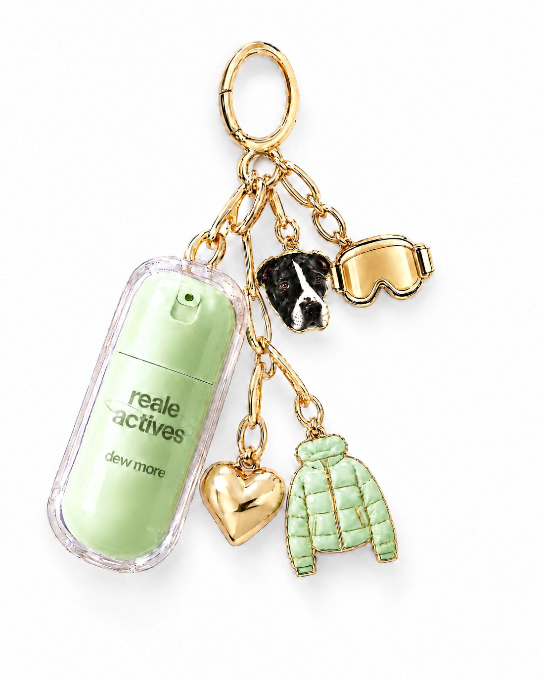 The collectible keychain. Imaginary AI-generated Aritzia x Reale Actives campaign.